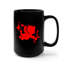 Load image into Gallery viewer, Black Mug 15oz - Cupid - VALENTINE