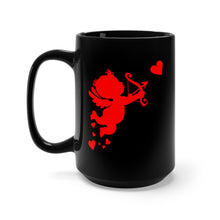 Load image into Gallery viewer, Black Mug 15oz - Cupid Heart - VALENTINE