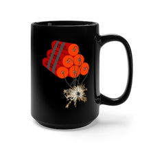 Load image into Gallery viewer, Black Mug 15oz - Dynamite Stack - Right Facing X 300