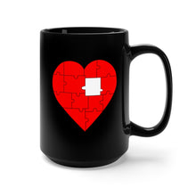 Load image into Gallery viewer, Black Mug 15oz - Heart Puzzle - VALENTINE