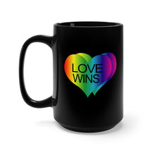 Load image into Gallery viewer, Black Mug 15oz - Love Wins - VALENTINE