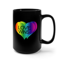Load image into Gallery viewer, Black Mug 15oz - Love Wins - VALENTINE