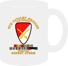 Load image into Gallery viewer, Army - 6th Cavalry Brigade - Desert Storm with Service Ribbons - AFEM with Arrow - Mug
