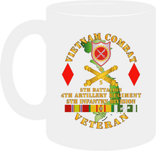 Load image into Gallery viewer, Army - Vietnam Combat Veteran - 5th Battalion 4th Artillery - 5th Infantry Division - Mug