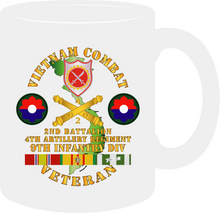 Load image into Gallery viewer, Army - Vietnam Combat Veteran with 2nd Battalionn 4th Artillery - 9th ID - Mug