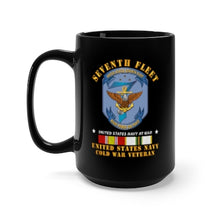 Load image into Gallery viewer, Black Mug 15oz - Navy - Seventh Fleet w COLD SVC X 300