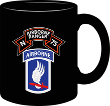 Load image into Gallery viewer, Ranger, N Company Scroll, 173rd Airborne Brigade, Vietnam Veteran Mug