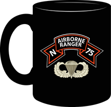 Load image into Gallery viewer, Ranger, N Company Scroll, Airborne Badge Basic, Vietnam Veteran Mug