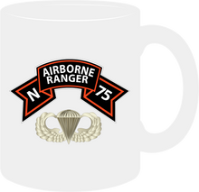 Load image into Gallery viewer, Ranger, N Company Scroll, Airborne Badge Basic, Vietnam Veteran Mug