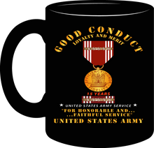 Load image into Gallery viewer, Army - Good Conduct w Medal w Ribbon - 15 Years - Mug