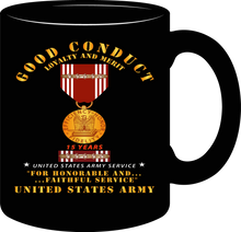 Load image into Gallery viewer, Army - Good Conduct w Medal w Ribbon - 15 Years - Mug