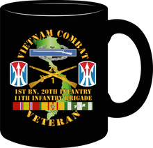 Load image into Gallery viewer, Army - Vietnam Combat Veteran with Combat Infantryman Badge (CIB), 1st Battalion, 20th Infantry, 11th Infantry Brigade Patch - Mug