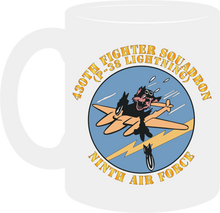 Load image into Gallery viewer, United States Army Air Forces - 430th Fighter Squadron - P38 Lightning - 9th Air Force - Mug