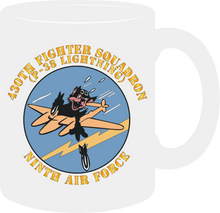 Load image into Gallery viewer, United States Army Air Forces - 430th Fighter Squadron - P38 Lightning - 9th Air Force - Mug