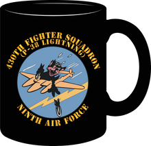 Load image into Gallery viewer, United States Army Air Forces - 430th Fighter Squadron - P38 Lightning - 9th Air Force - Mug