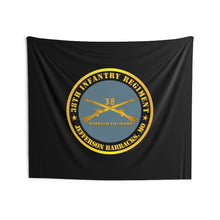 Load image into Gallery viewer, Indoor Wall Tapestries - Army - 38th Infantry Regiment - Buffalo Soldiers - Jefferson Barracks, MO w Inf Branch