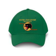 Load image into Gallery viewer, Unisex Twill Hat - 66th Infantry Div - Black Panther - Hat - Direct to Garment (DTG) - Printed