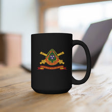 Load image into Gallery viewer, Black Mug 15oz - Army - 196th Field Artillery Brigade DUI w Br - Ribbon X 300
