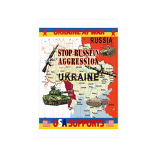 Load image into Gallery viewer, Horizontal Matte Poster - Ukraine - Ukraine at War - USA Supports - Map