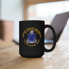 Load image into Gallery viewer, Black Mug 15oz - Army - 180th Cavalry Regiment - Oklahoma Warriors - US Army X 300