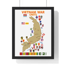 Load image into Gallery viewer, Premium Framed Vertical Poster - Map - Vietnam Units - 3 wo DS