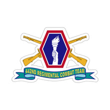Load image into Gallery viewer, Kiss-Cut Stickers - Army - 442nd Infantry Regimental Combat Team w Br - SSI - Ribbon X 300