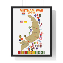 Load image into Gallery viewer, Premium Framed Vertical Poster - Map - Vietnam Units - 3 wo DS