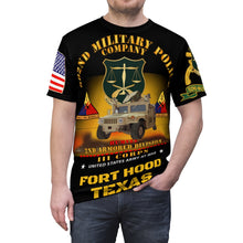 Load image into Gallery viewer, Unisex AOP - 502nd Military Police (MP) Company - 2nd Armored Division - Hell on Wheels - Fort Hood, TX with Humvee