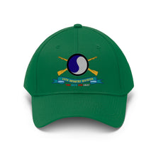 Load image into Gallery viewer, Twill Hat - Army - 29th Infantry Division - Shoulder Patch - The Blue and Gray w Br - Ribbon - Hat - Direct to Garment (DTG) - Printed