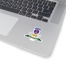 Load image into Gallery viewer, Kiss-Cut Stickers - Army - 10th Mountain Division - SSI w Ski Branch - Ribbon X 300