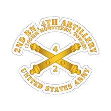 Load image into Gallery viewer, Kiss-Cut Stickers - Army - 2nd Bn 4th Field Artillery Regt - 105mm w Arty Br