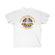 Load image into Gallery viewer, Unisex Ultra Cotton Tee - 95th Evacuation Hospital with SVC Ribbon - Vietnam - Front/Back