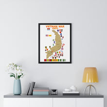 Load image into Gallery viewer, Premium Framed Vertical Poster - Map - Vietnam Units - 3 wo DS