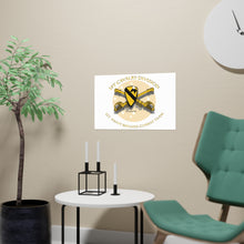 Load image into Gallery viewer, Horizontal Matte Poster - 1st Cavalry Division, 1st Heavy Brigade Combat Team - Ironhorse w Brass Background X 300