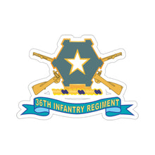 Load image into Gallery viewer, Kiss-Cut Stickers - 36th Infantry Regiment - DUI w Br - Ribbon X 300