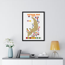 Load image into Gallery viewer, Premium Framed Vertical Poster - Map - Vietnam Units - 3 wo DS