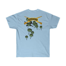 Load image into Gallery viewer, Unisex Ultra Cotton Tee - Airborne Ranger with Crest - Airborne Infantry - Mass Tactical Airborne Operation with Ranger Infantry Branch