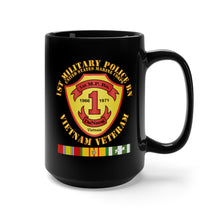 Load image into Gallery viewer, Black Mug 15oz - USMC - 1st MP Battalion - Vietnam Veteran