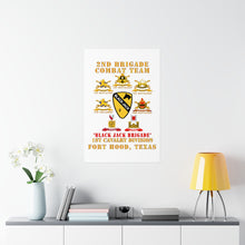 Load image into Gallery viewer, Premium Matte vertical posters - Army - 2nd BCT, 1st Cav Division - BlackJack - All Sub Units w Ribbon X 300