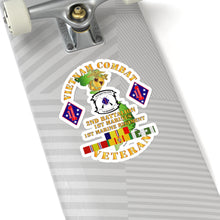 Load image into Gallery viewer, Kiss-Cut Stickers - USMC - Vietnam Combat Vet w 2nd Bn - 1st Marines - 1st Marine Regt w CAR VN SVC