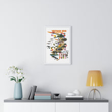 Load image into Gallery viewer, Premium Framed Vertical Poster - Map - Vietnam Units -with Wpns - Equipment