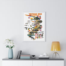 Load image into Gallery viewer, Premium Framed Vertical Poster - Map - Vietnam Units -with Wpns - Equipment