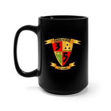 Load image into Gallery viewer, Black Mug 15oz - USMC - 3rd Battalion, 5th Marines - DarkHorse wo Txt