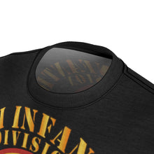 Load image into Gallery viewer, Unisex AOP Cut & Sew Tee - 66th Infantry Div - Black Panther Div - WWII w SS Leopoldville w EU SVC - SSG Donald G Meyers