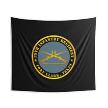 Load image into Gallery viewer, Indoor Wall Tapestries - Army - 39th Infantry Regiment - Buffalo Soldiers - Fort Clark, TX w Inf Branch