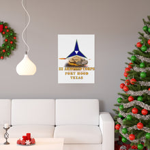 Load image into Gallery viewer, Premium Matte vertical posters - Army - III Armored Corps - M1A1 - M2 Bradely Firing - Fort Hood Texas X 300