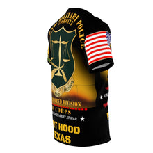 Load image into Gallery viewer, Unisex AOP - 502nd Military Police (MP) Company - 2nd Armored Division - Hell on Wheels - Fort Hood, TX - ''Honor Pro Militibus''