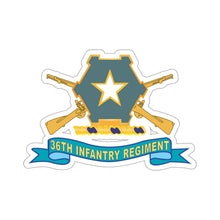 Load image into Gallery viewer, Kiss-Cut Stickers - 36th Infantry Regiment - DUI w Br - Ribbon X 300