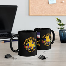 Load image into Gallery viewer, Black mug 11oz - Army - C Troop, 1st-9th Cavalry - Headhunters - Vietnam Vet w 1966-1967 VN SVC X 300