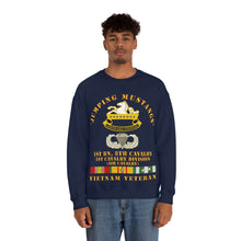 Load image into Gallery viewer, Unisex Heavy Blend Crewneck Sweatshirt - Army - Jumping Mustangs w DUI - ABN Basic - 1st Bn 8th Cav w VN